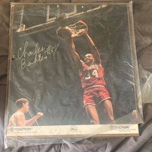 Vintage Ticketron Charles Barkley Sixers Photo